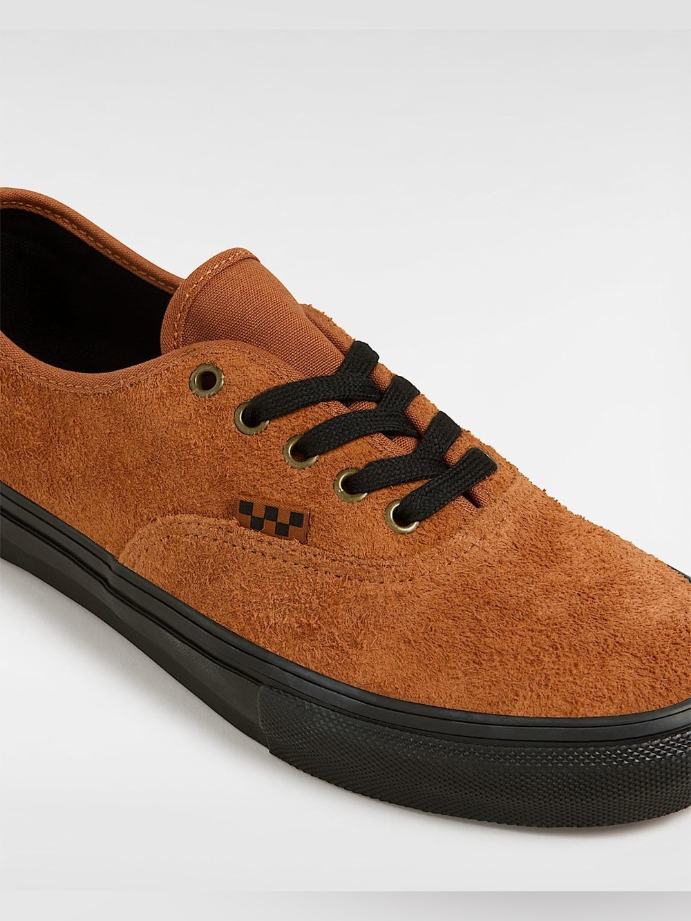 NWOB Vans Skate Authentic Hairy Suede Sneakers M/5.5 & W/7 Black & Rust Color